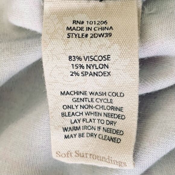 Soft Surroundings Legging Women M Purple Green Animal Print Pull On Boho Lounge - Picture 10 of 10